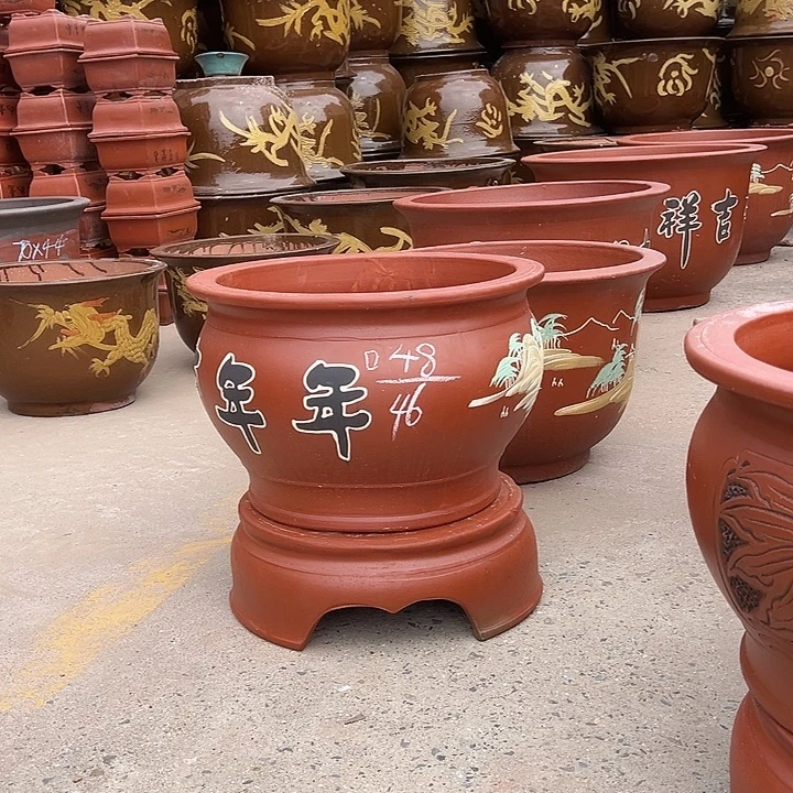 紫砂花盆，透气花盆