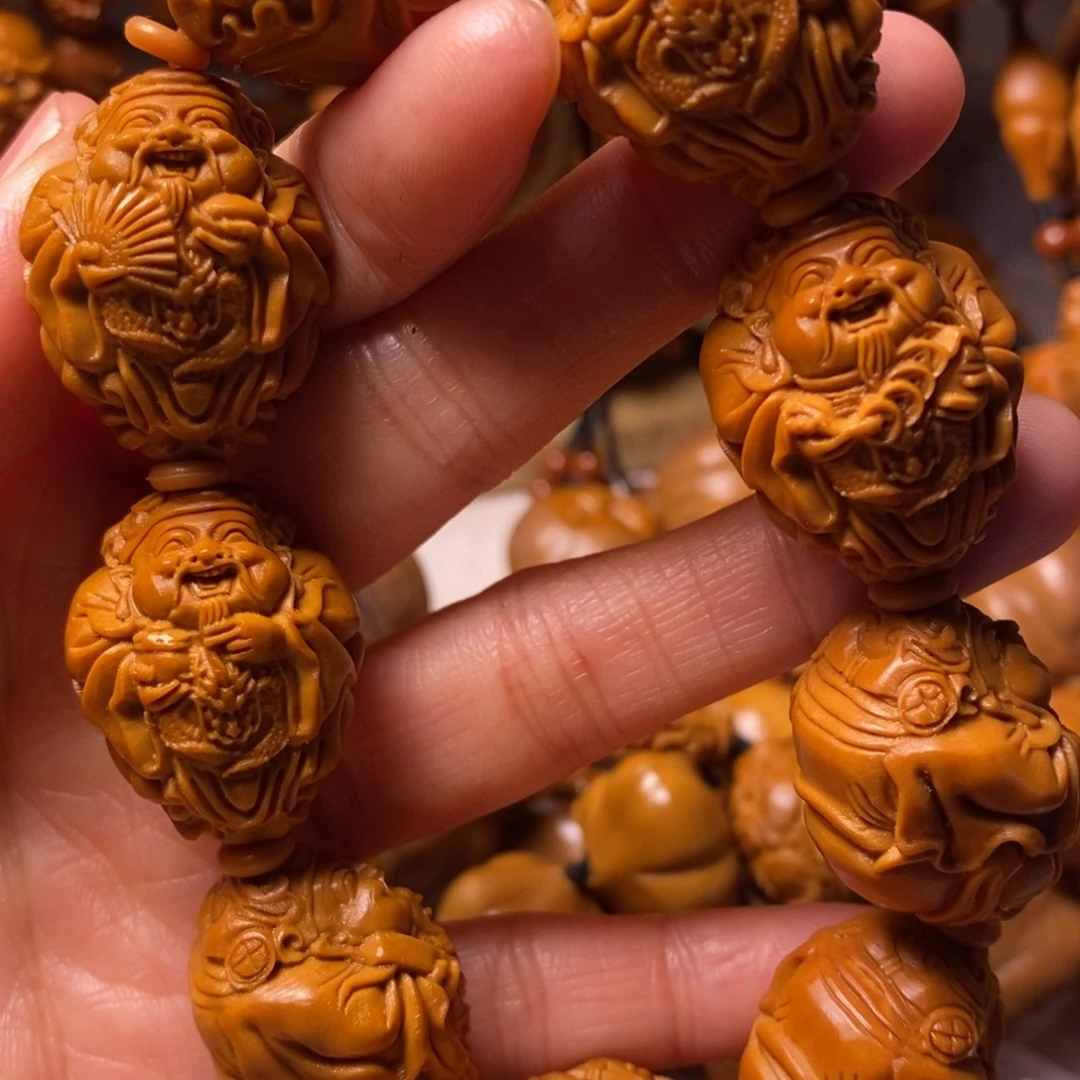 光***A橄榄核手串/手链财源滚滚来龙财神