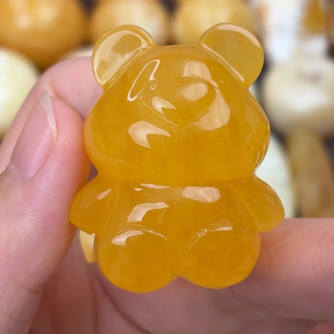 裸石蜜蜡未镶嵌小熊