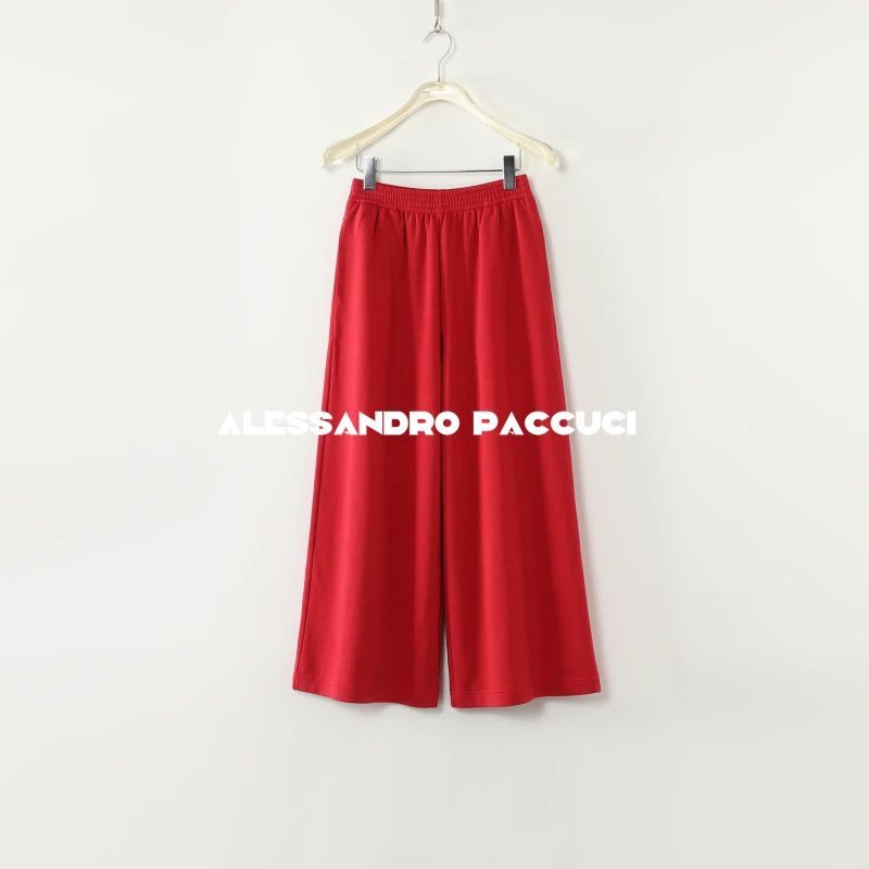 AP洛哥44234KF【休息日】棉+莱赛尔松紧腰纯色时尚百搭九分休闲裤