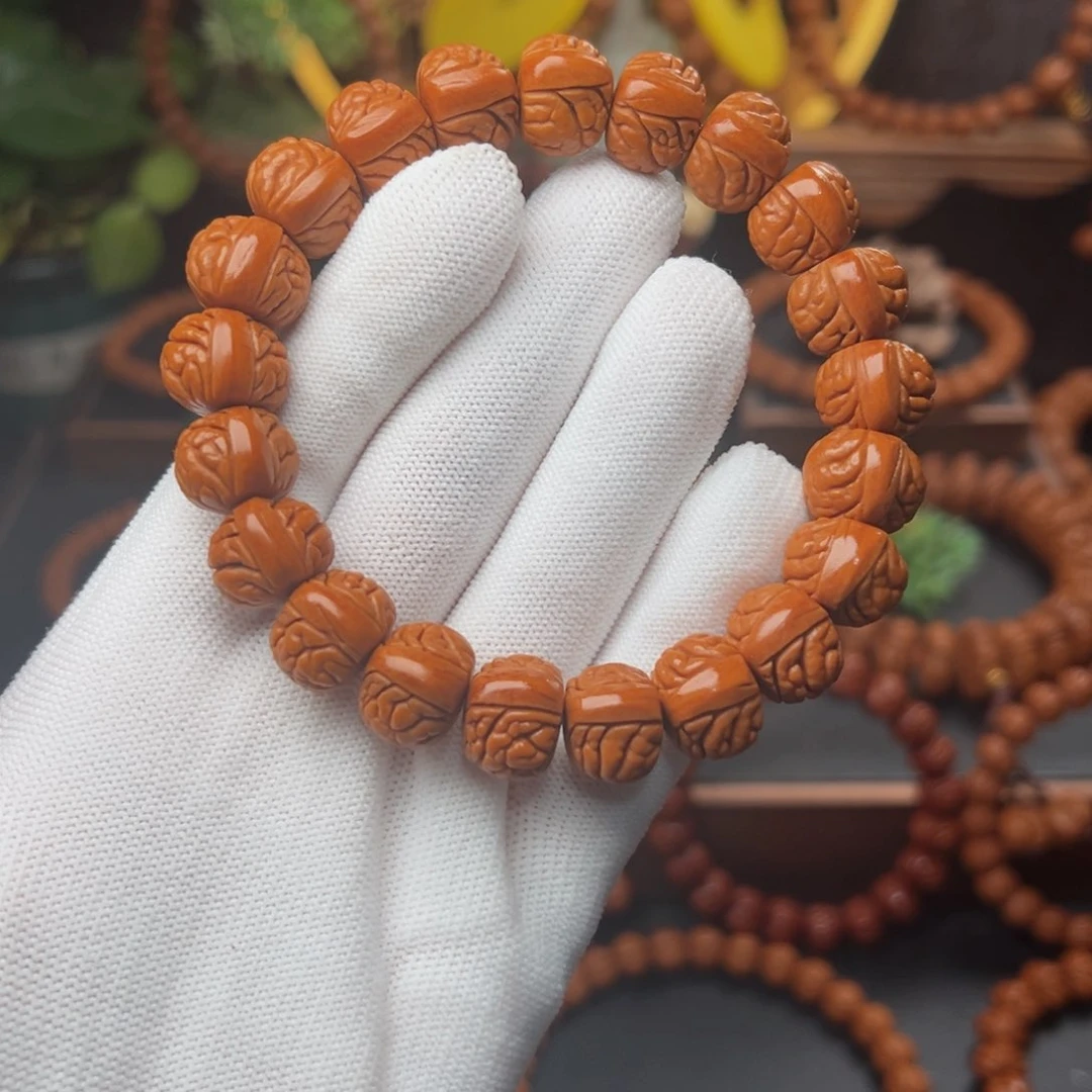 吊坠桃核1.4红皮荔枝手串