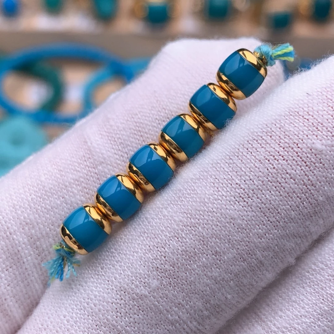 绿松石18K金镶嵌珠宝奇石5.5mm