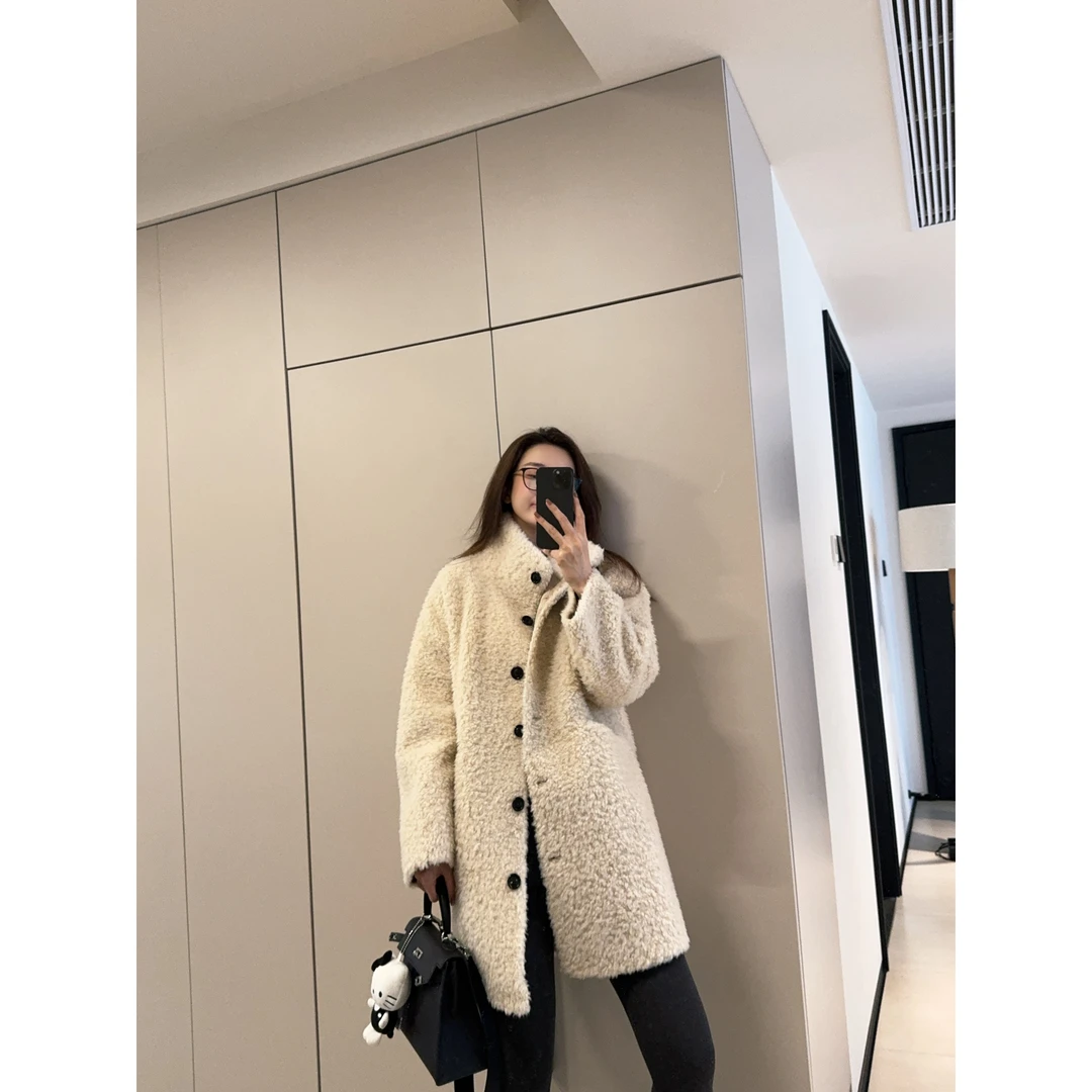 ［IAMMEIYA］-大骨架穿搭 100%立领羊毛外套7152(送干洗店清洗）