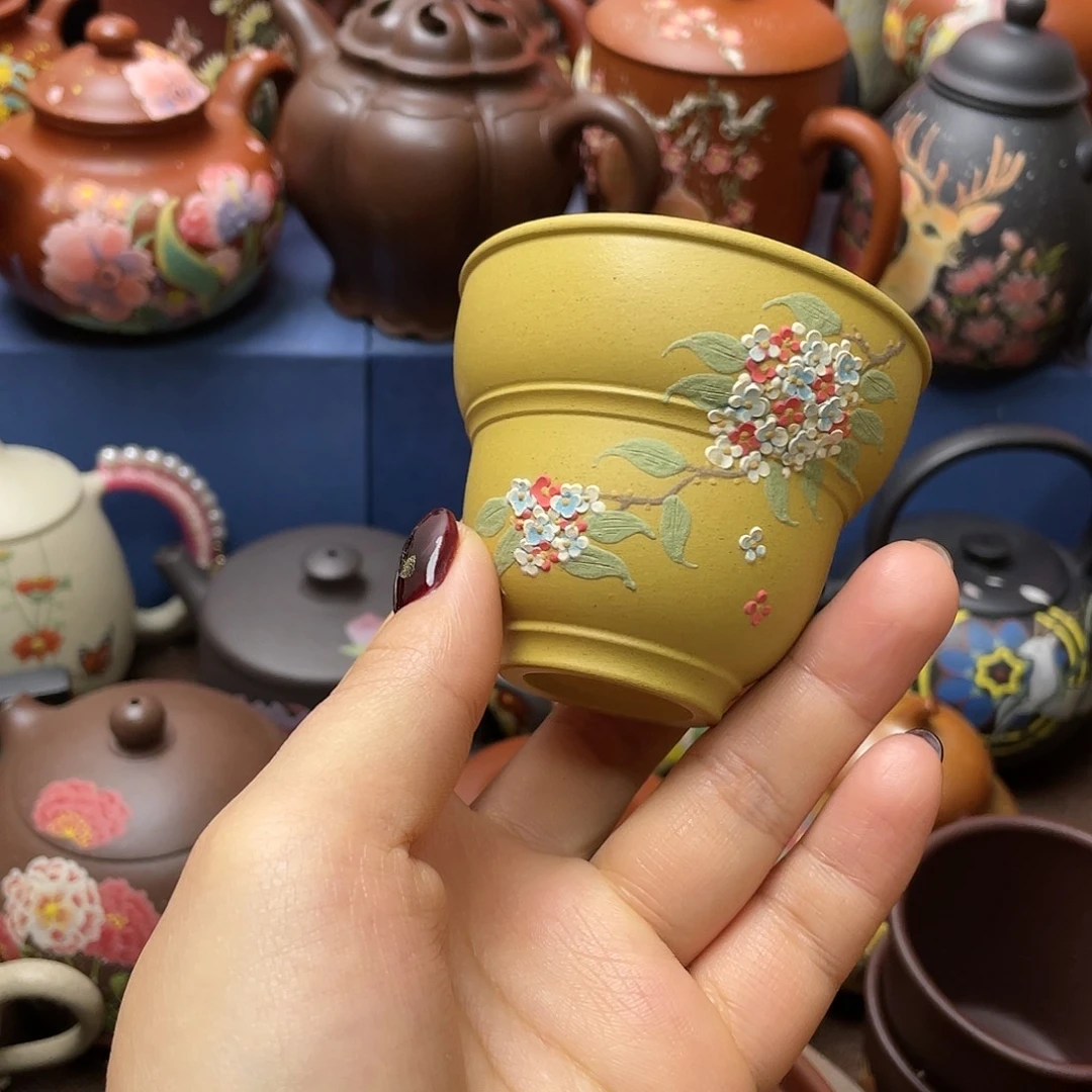 红泥茶杯紫砂主人杯100cc
