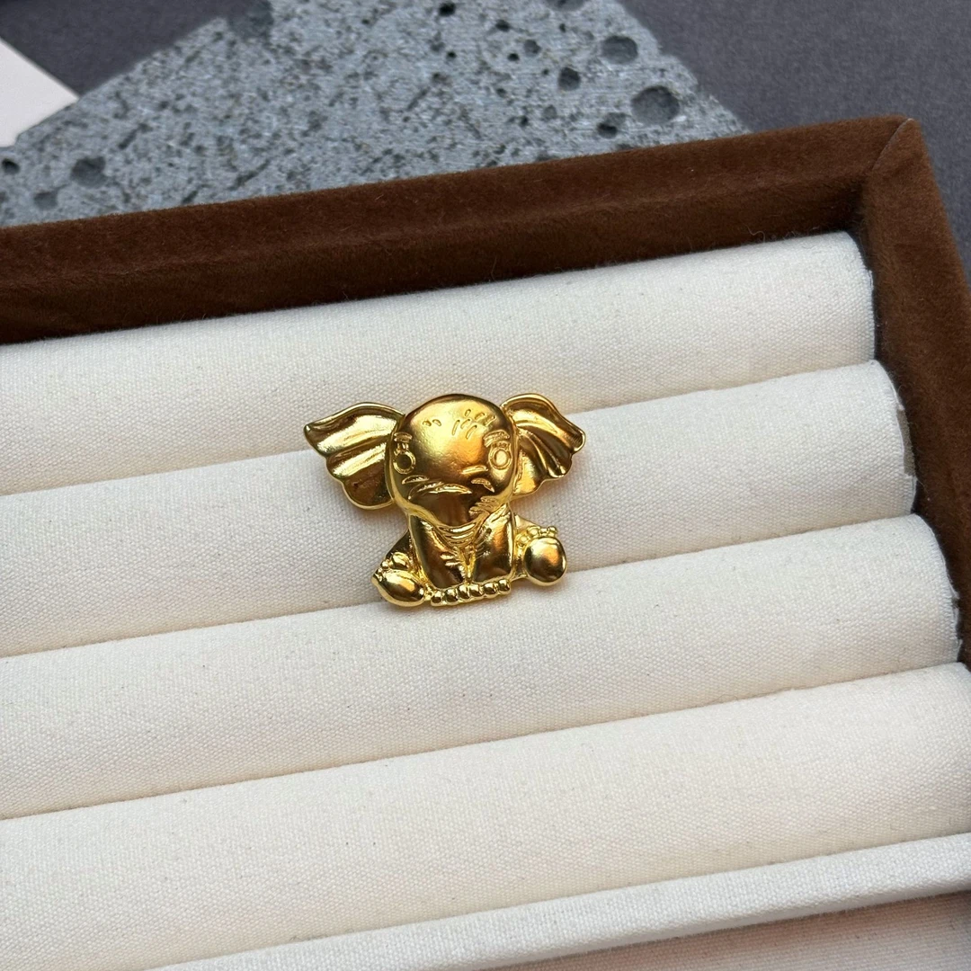 14071古法大象吊坠胸针两用款F