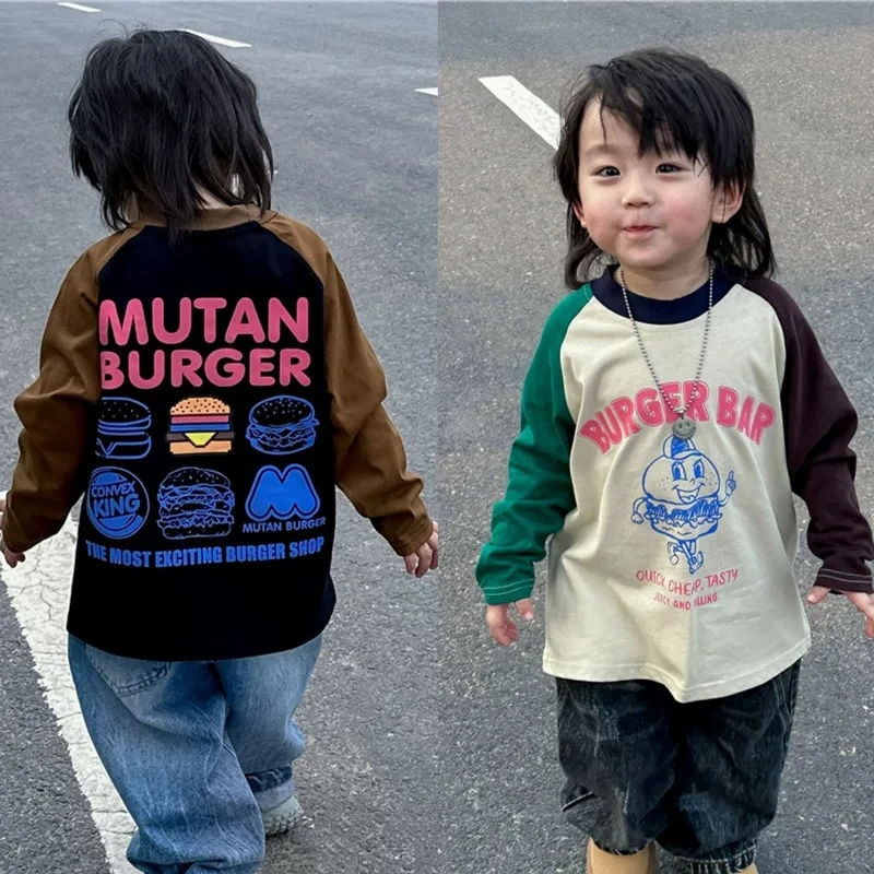 0520【汉堡包】印花休闲洋气儿童长袖