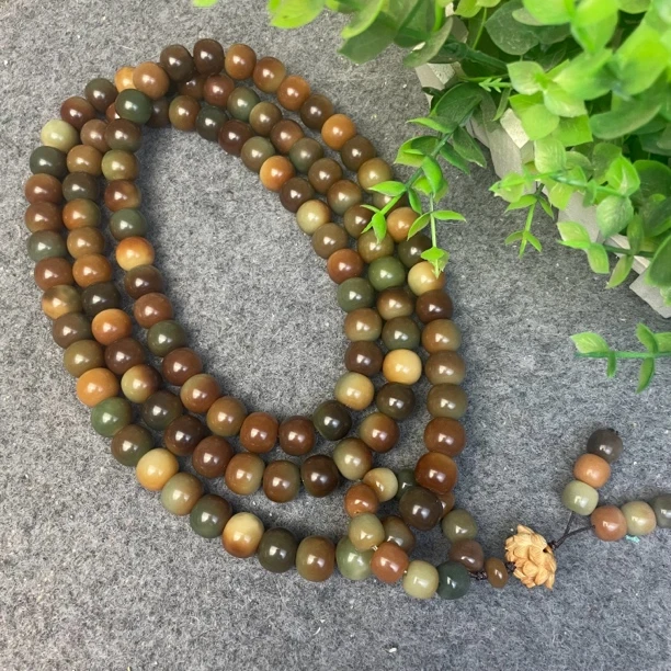 原生态敦煌老料菩提根，13/14/108颗斜挎链