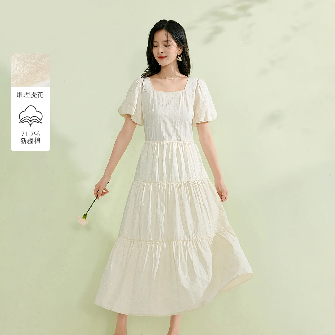 【欧若风】茵曼2025夏季新款女连衣裙爆款百搭时尚舒适休闲简约实用