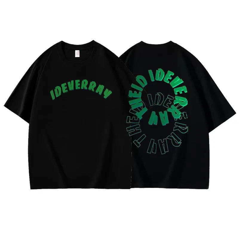 2025夏季新款港风潮流百搭休闲t恤圆圈字母短袖5665