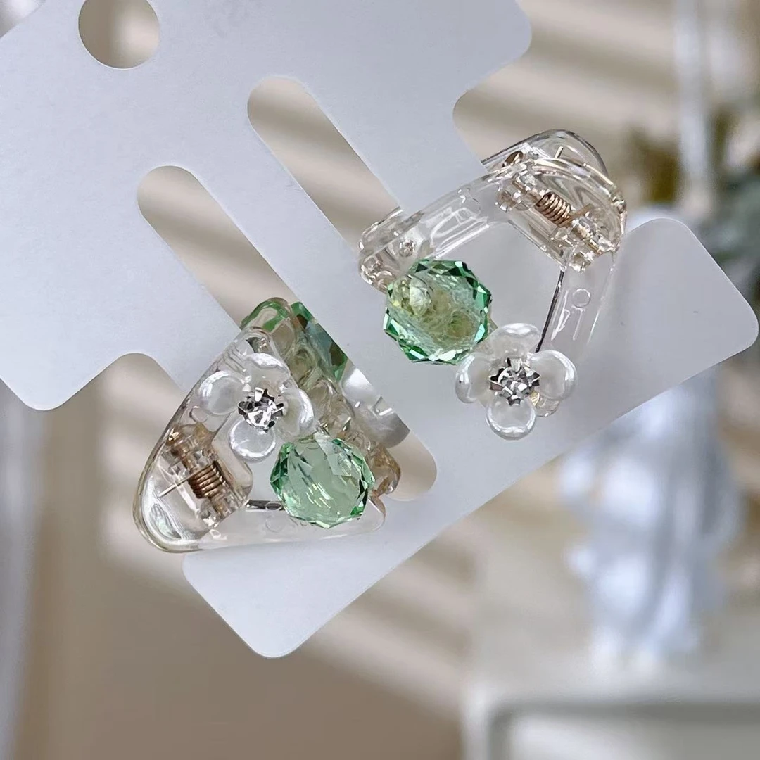 两个春季花朵小抓夹前额刘海碎发夹气质甜美马尾夹侧边夹