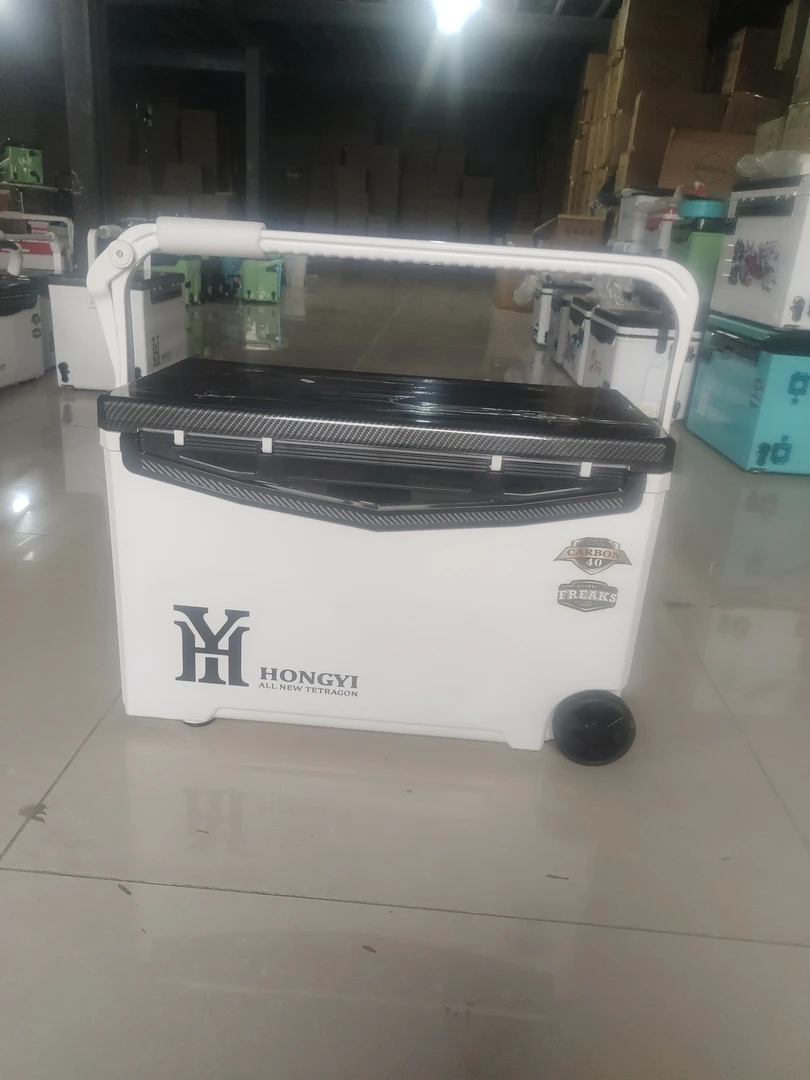 40升新款碳纹盖平板带轮4件套配件钓箱