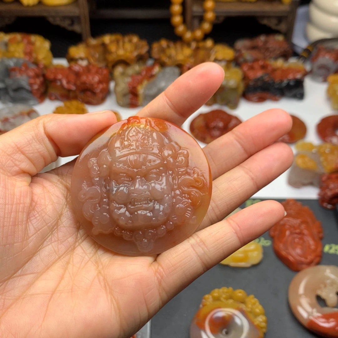 石英质玉（黄龙玉）挂件未镶嵌