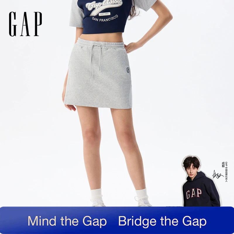 【成毅代言】Gap女装夏季运动百搭抽绳短裙显瘦休闲半身裙840041