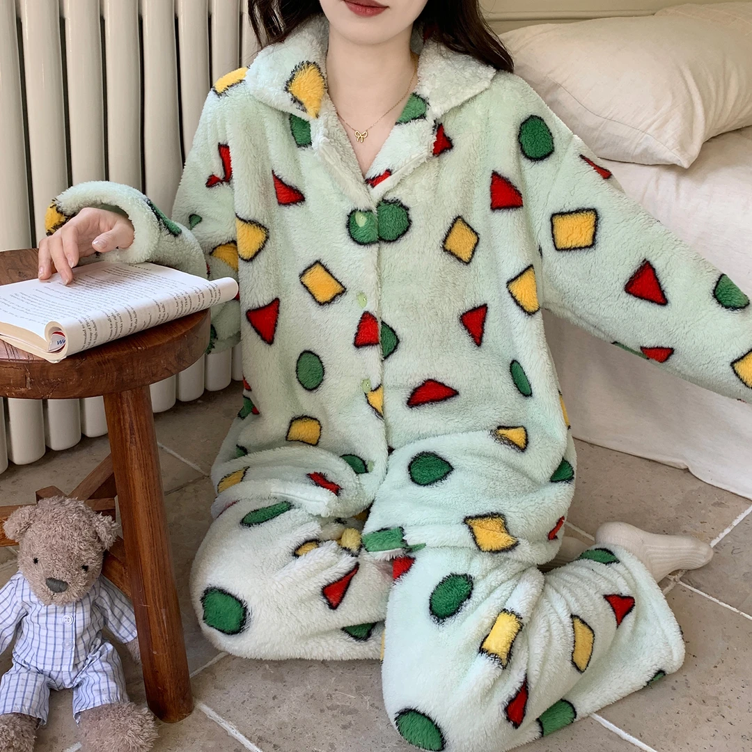 珊瑚绒加绒加厚保暖秋冬季睡衣女款爆款2025新款套装法兰绒家居服