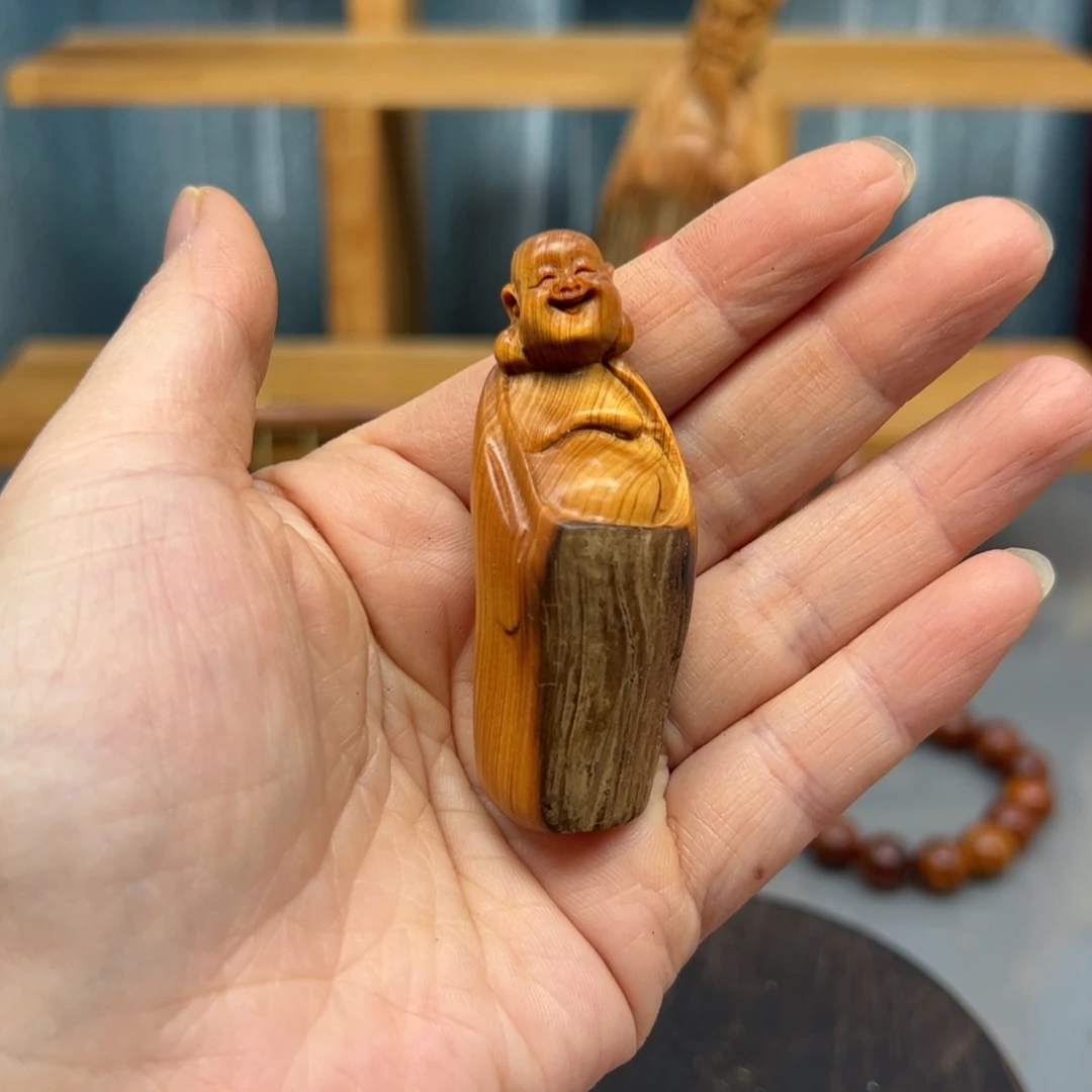 山***滩木崖柏木摆件手把件