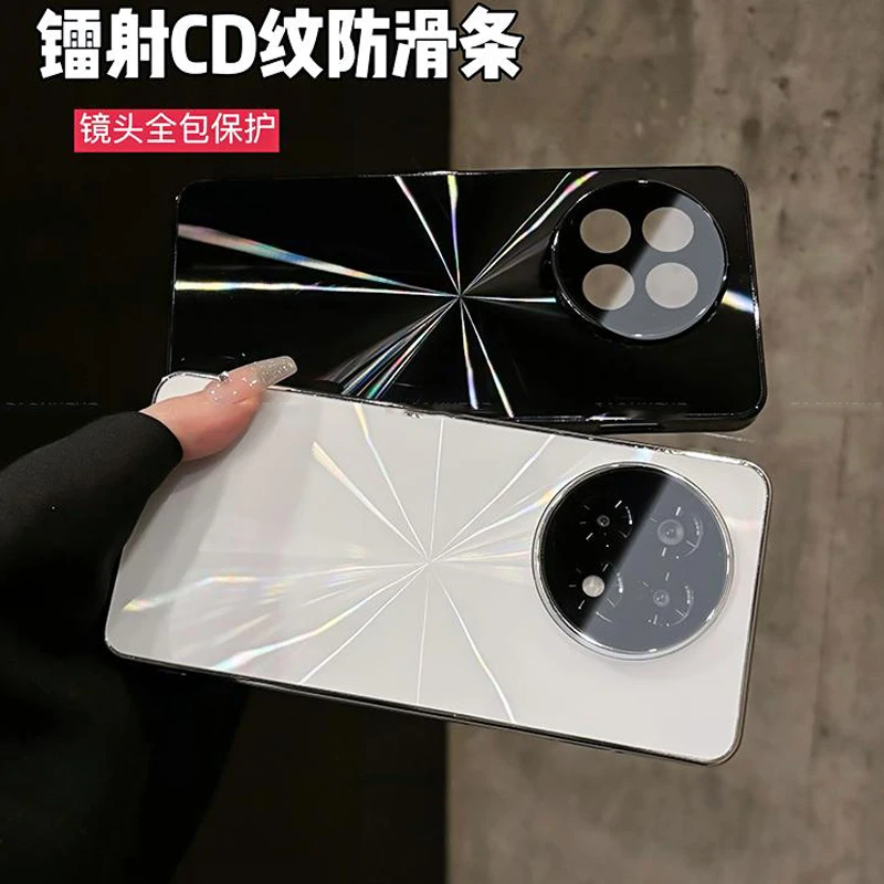 适用于一加ace5/ProCD纹镭射电镀防滑条全包软边手机壳防摔镜头膜