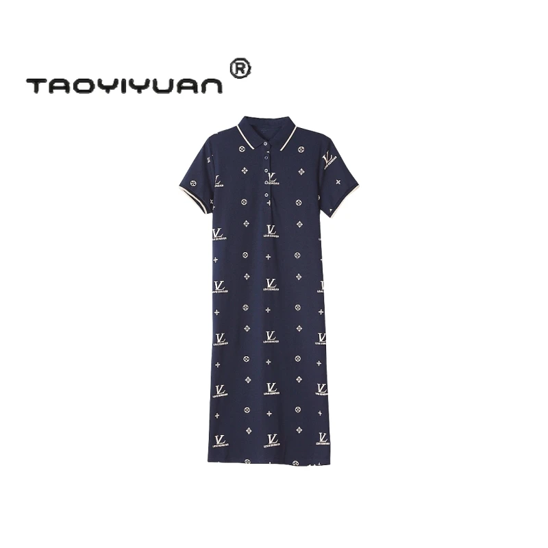 【宠粉专属】轻奢重工polo领质感连衣裙短袖潮撞色夏季设计款