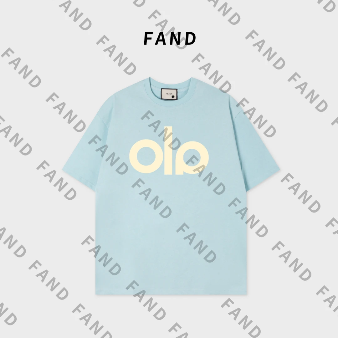 FAND品牌【阿lo】2025美潮夏季情侣装印花宽松圆领短袖T恤