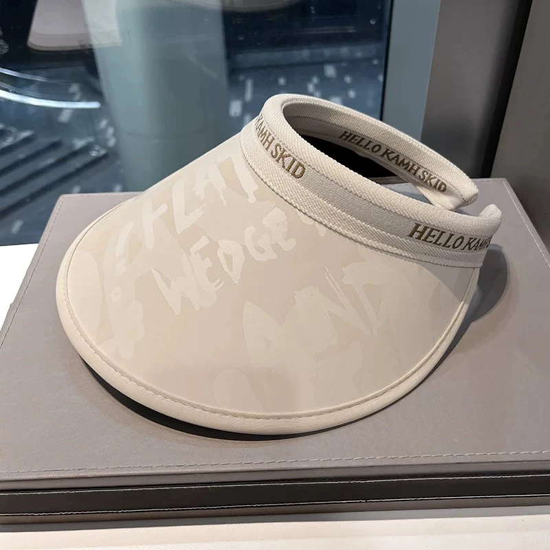 0679防晒字母空顶帽子