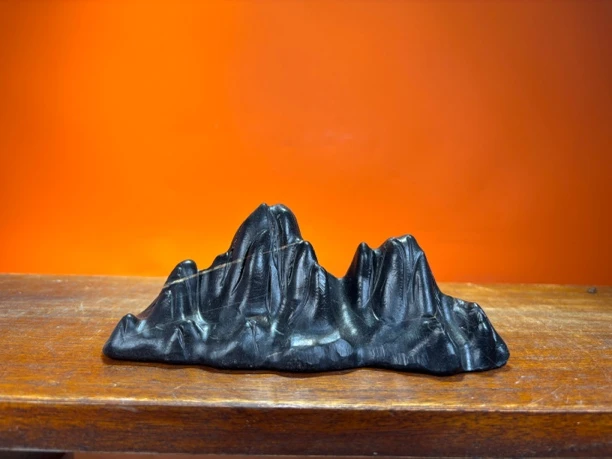 中式灵璧石山峰鱼缸造景造型家居风水观赏摆件长18高7宽6