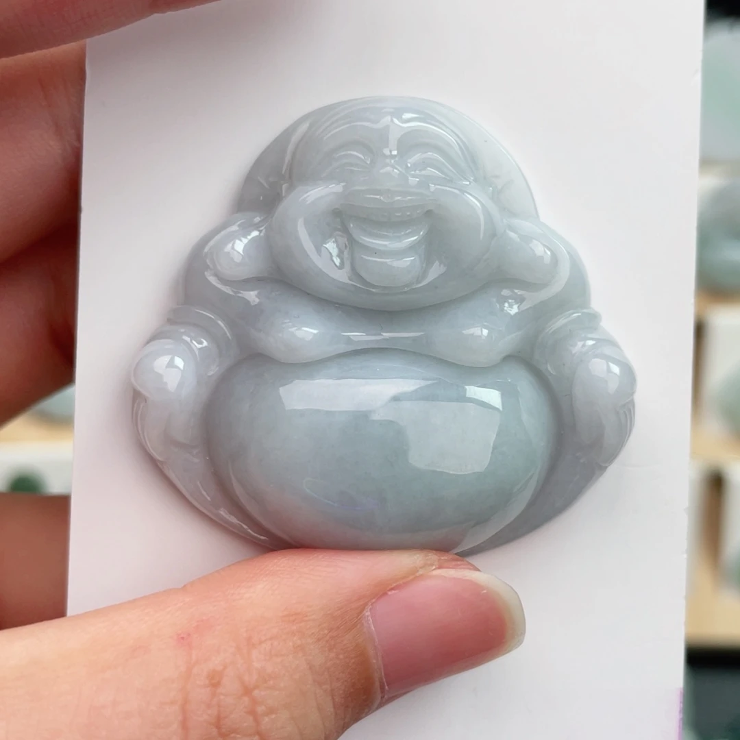 翡翠未镶嵌颈饰佛公