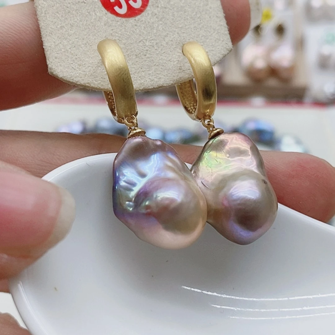 【闪购商品】淡水珍珠耳饰银S925镶嵌