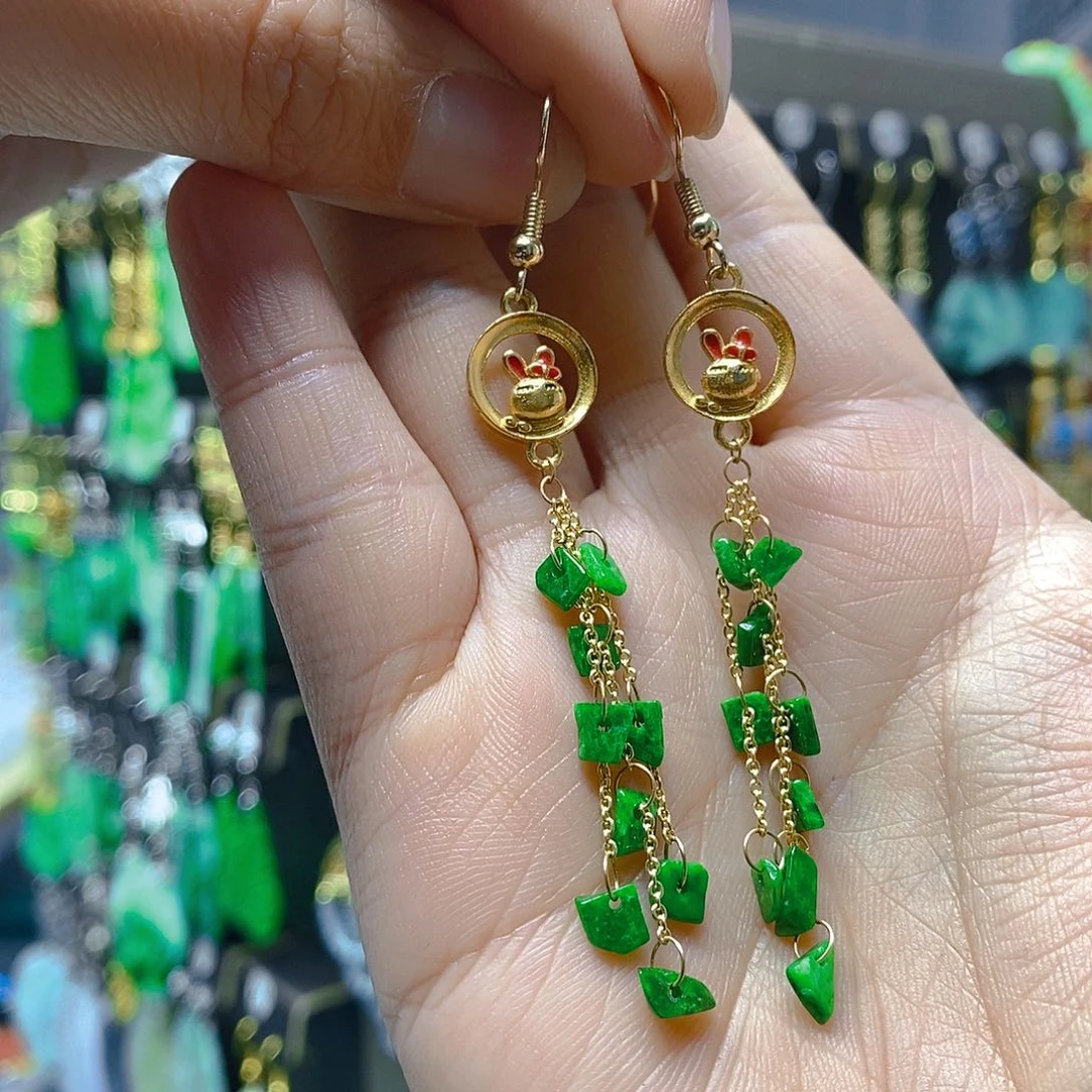 未镶嵌翡翠耳饰翡翠