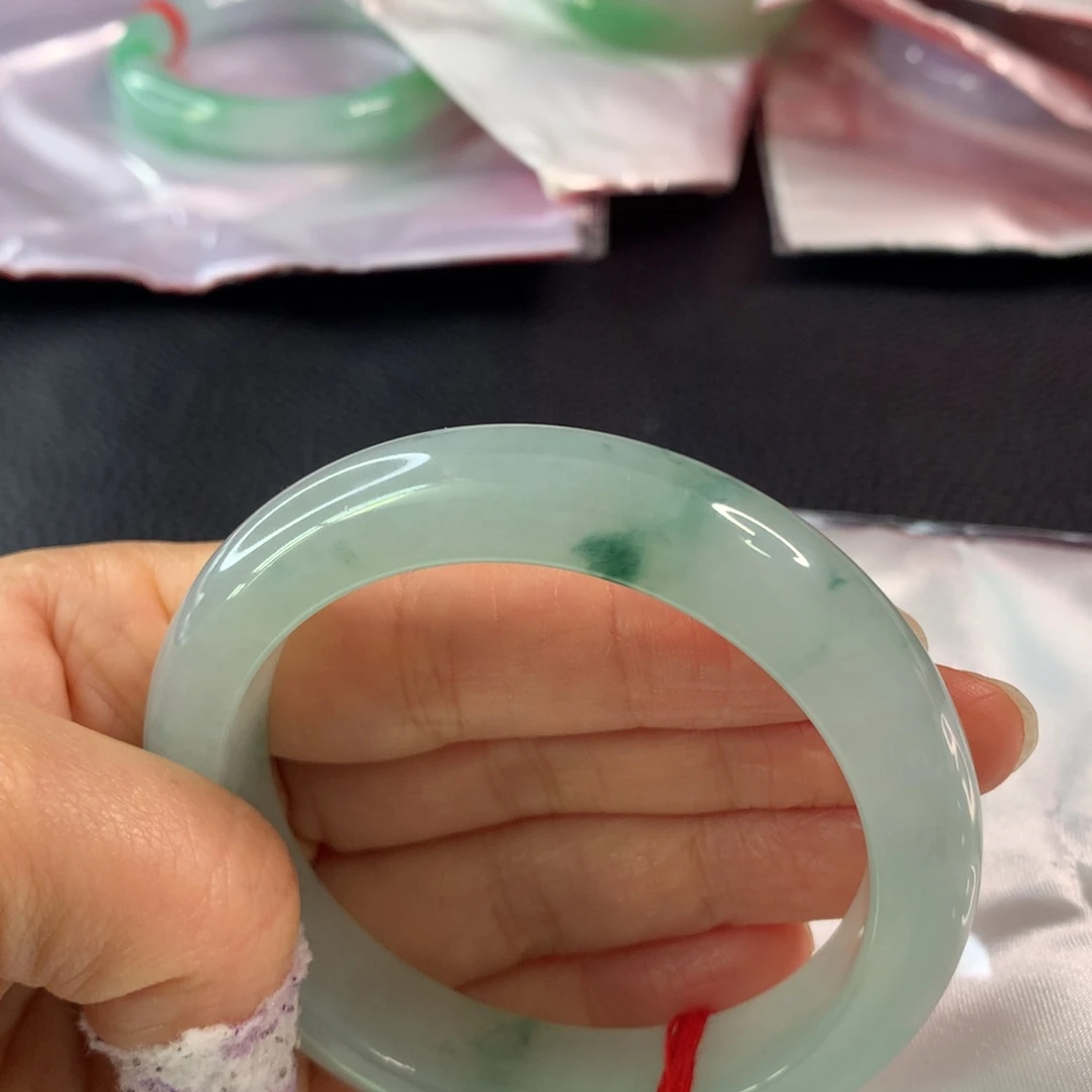开***心翡翠未镶嵌手镯翡翠手镯55.8