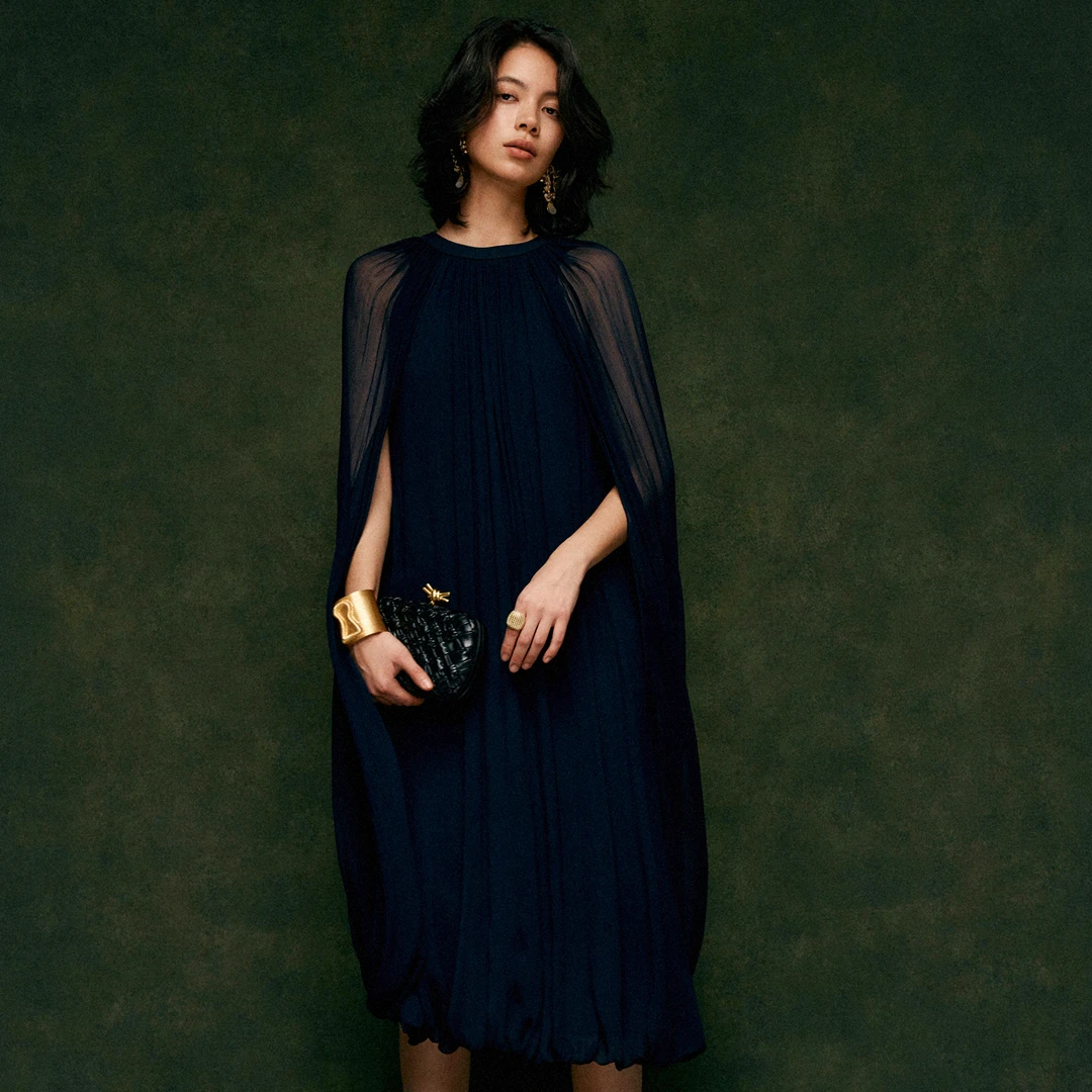 Z老板 仙影优雅 连衣裙女夏季新款法式高端气质圆领两穿中长裙子