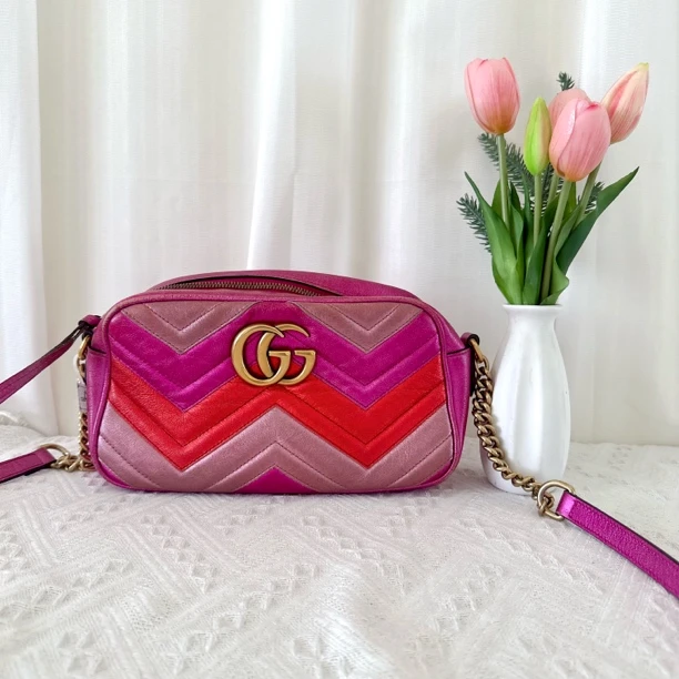 95新 GUCCI/古驰 马蒙系列相机包 尺寸24*13*7