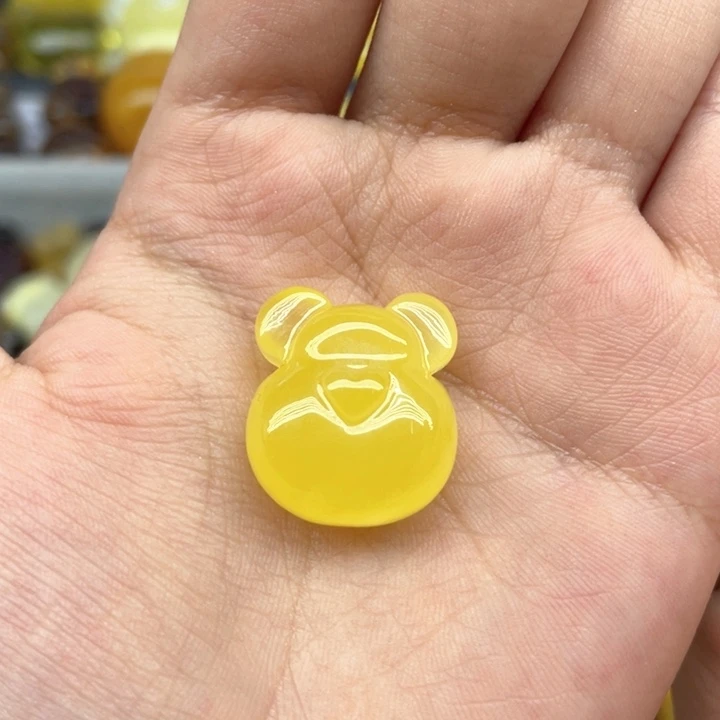 未镶嵌琥珀裸石天然琥珀蜜蜡熊头3g