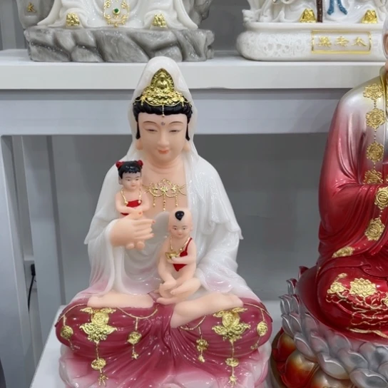 【闪购商品】玉16寸空心送子观音