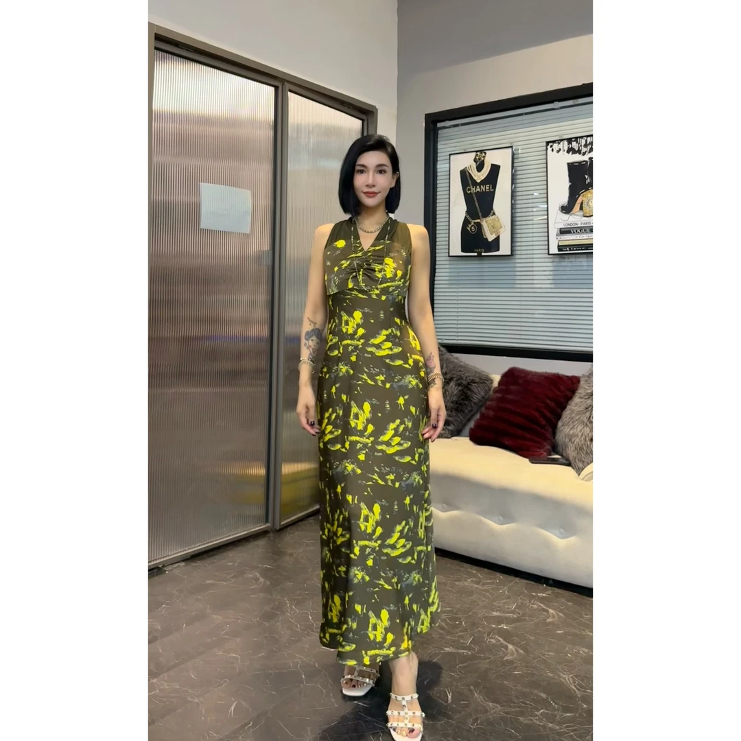 SONG-原创【连衣裙-莹澈森水】新款重工拼接设计时尚百搭显瘦吊带