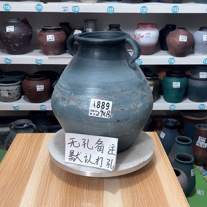 红陶手工制作工艺花盆