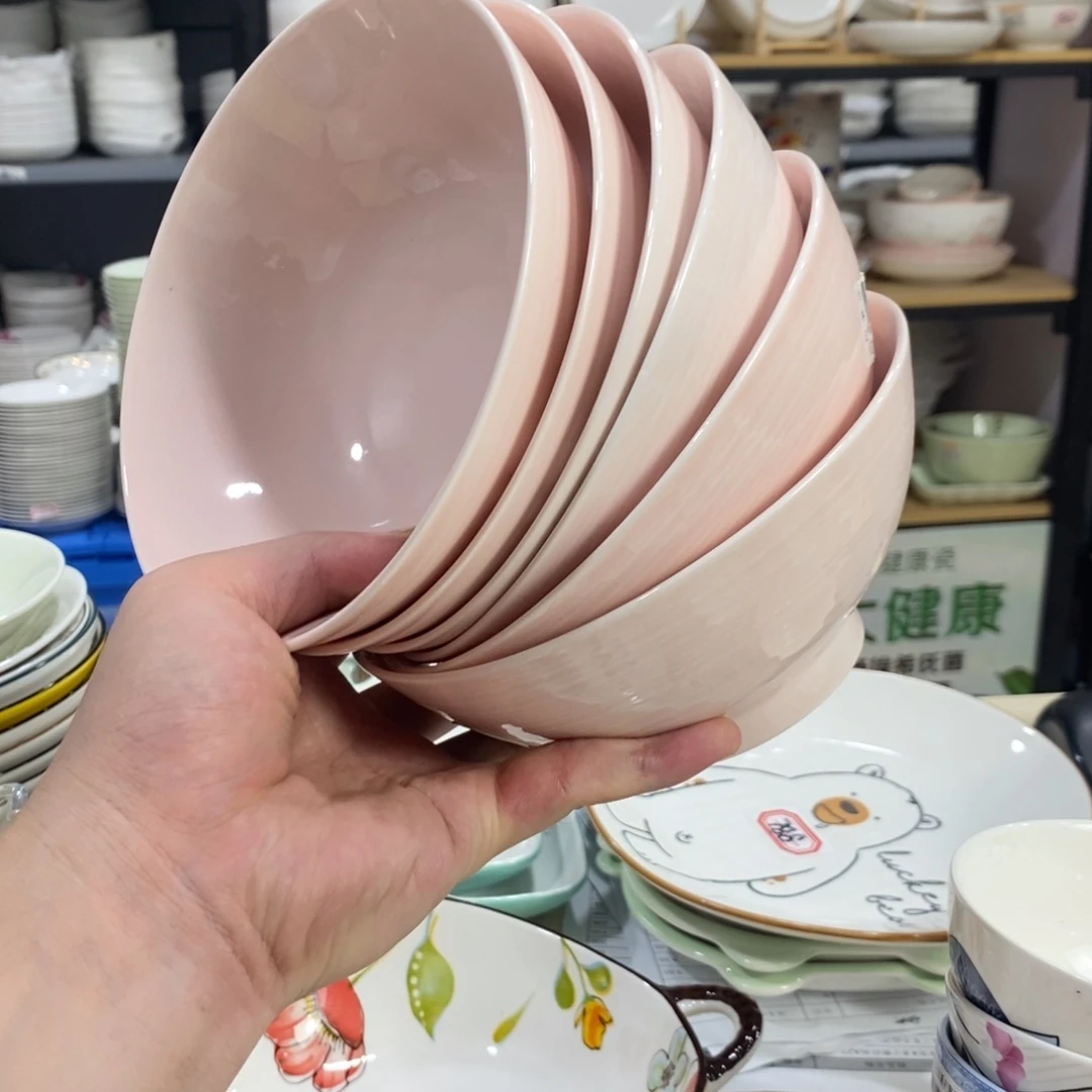****呀搪瓷1598号6个装6寸粉色斗碗