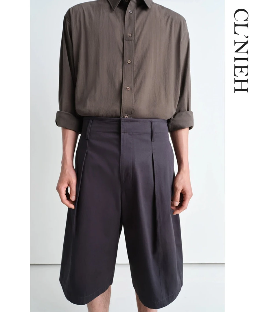 CLNIEH |精工140支全羊毛百慕大LEM静奢风立体裁剪休闲短裤