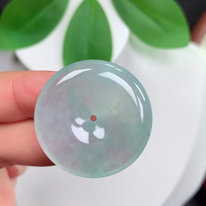 颈饰未镶嵌翡翠平安扣 28.9x5.7mm