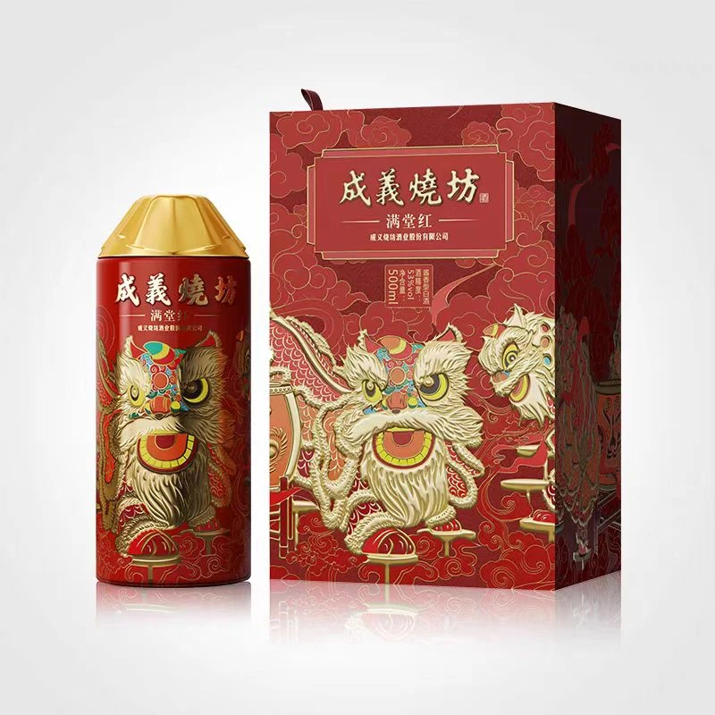 成義烧坊满堂红酱香型白酒53度500ml