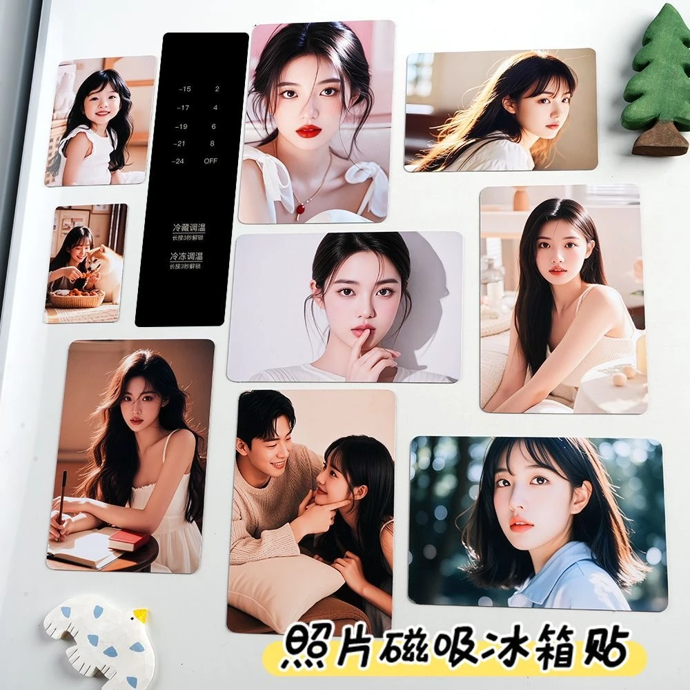 磁吸照片定制冰箱贴diy创意设计软磁定制装饰宝宝照片打印可定制