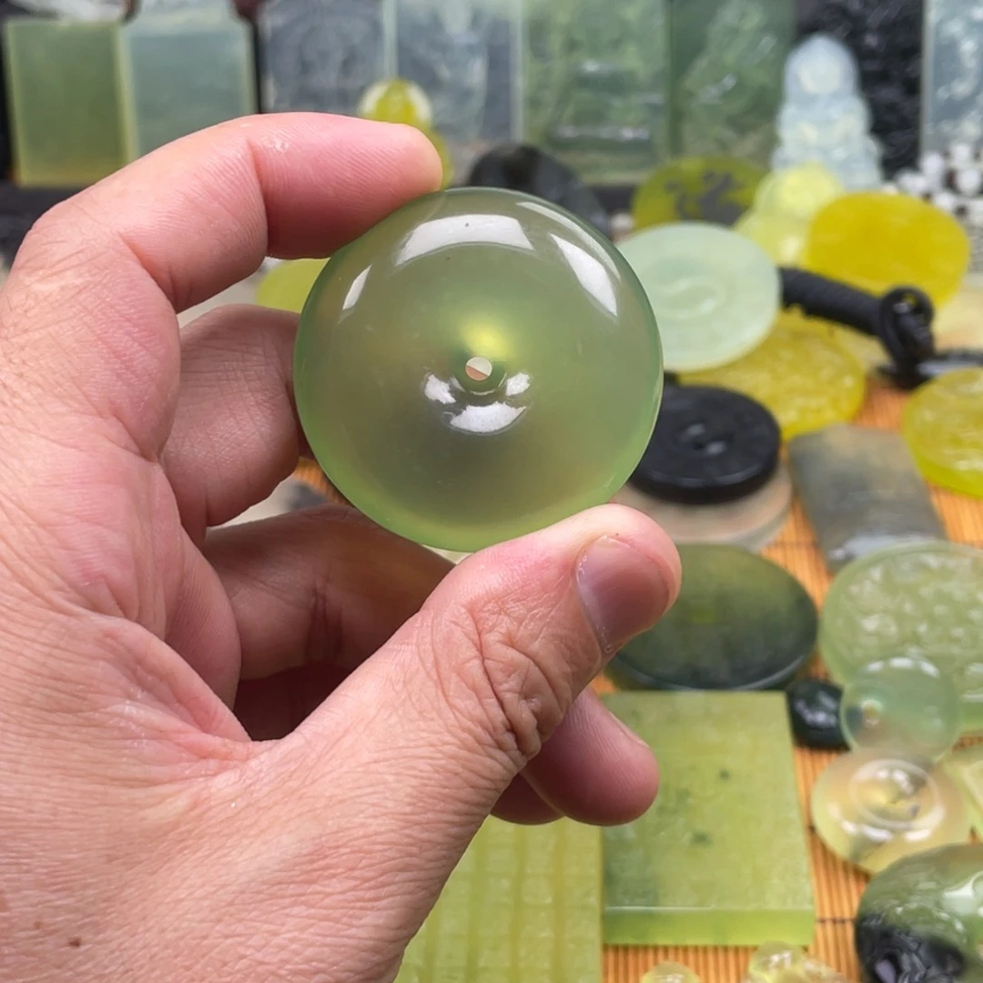 愚***者合金蛇纹石玉珠宝半成品