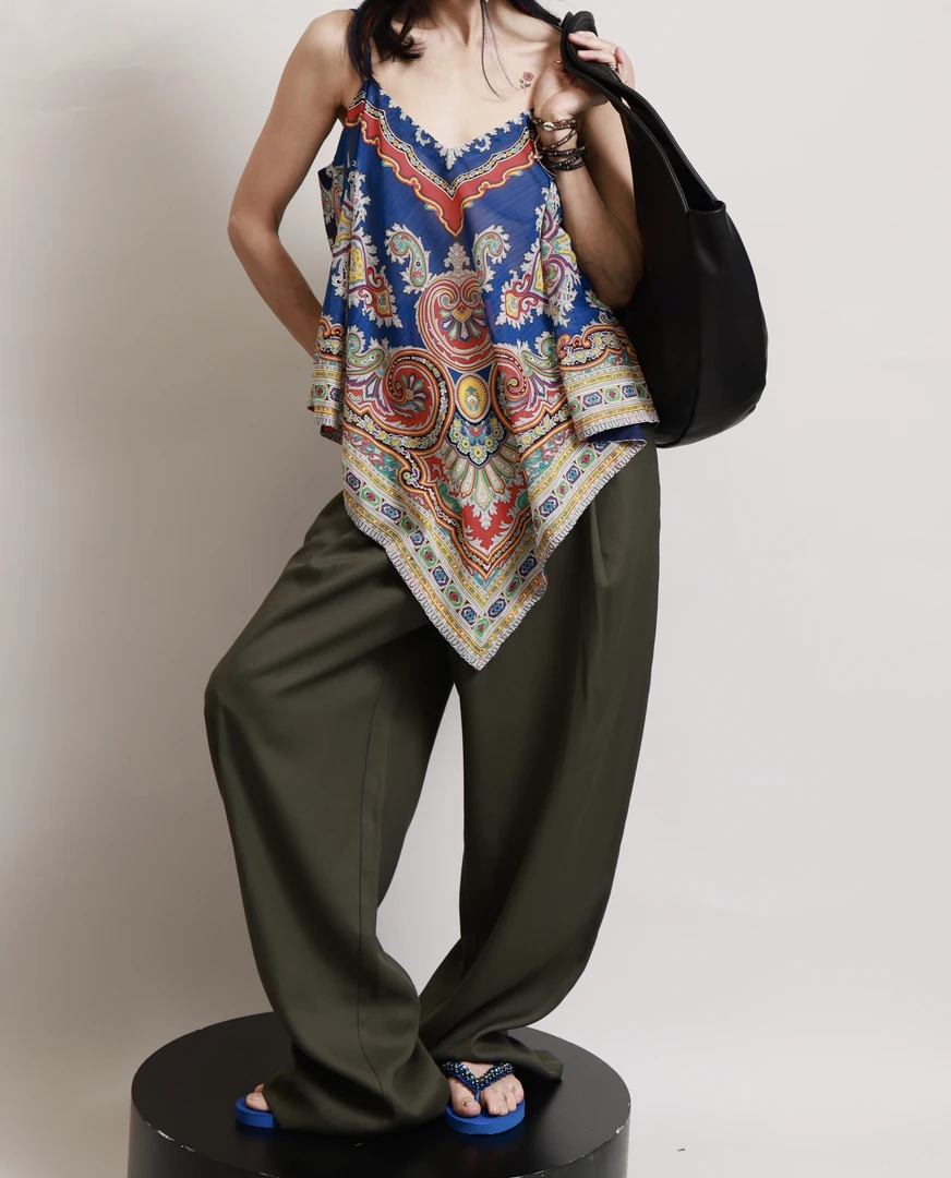 原创设计中性廓形西装百搭长裤薄款