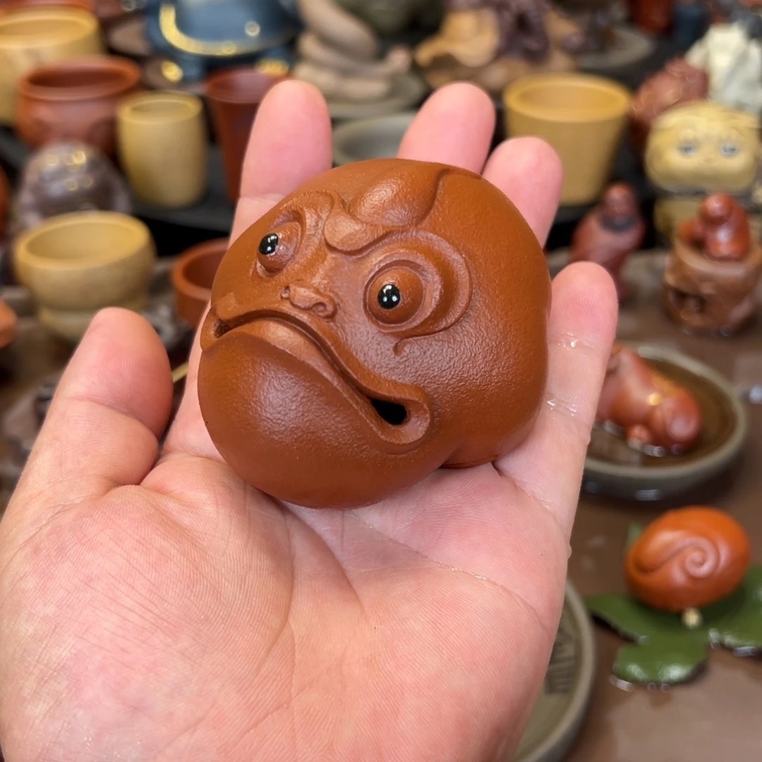 紫砂茶宠紫砂金蟾 微瑕