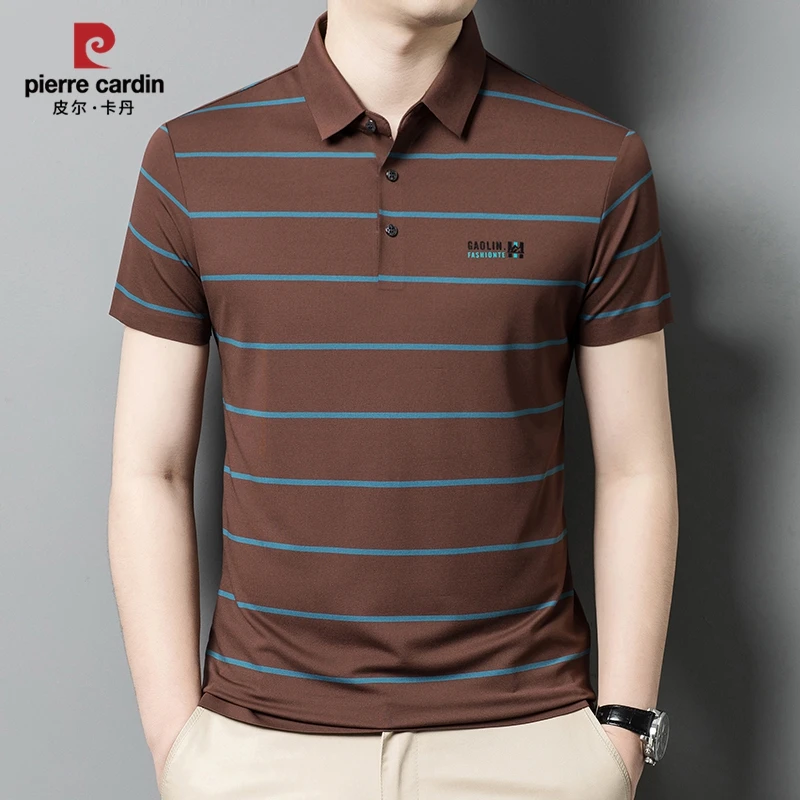 皮尔卡丹【国际大牌】高档短袖T恤男士夏季薄款抗皱免烫翻领polo
