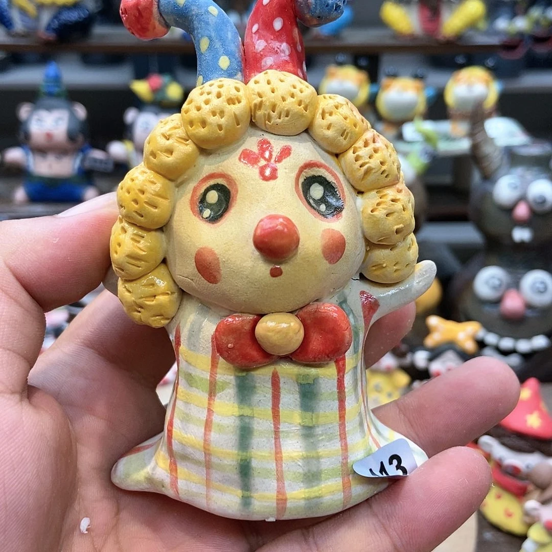 摆件直播间手工抽象陶瓷摆件113