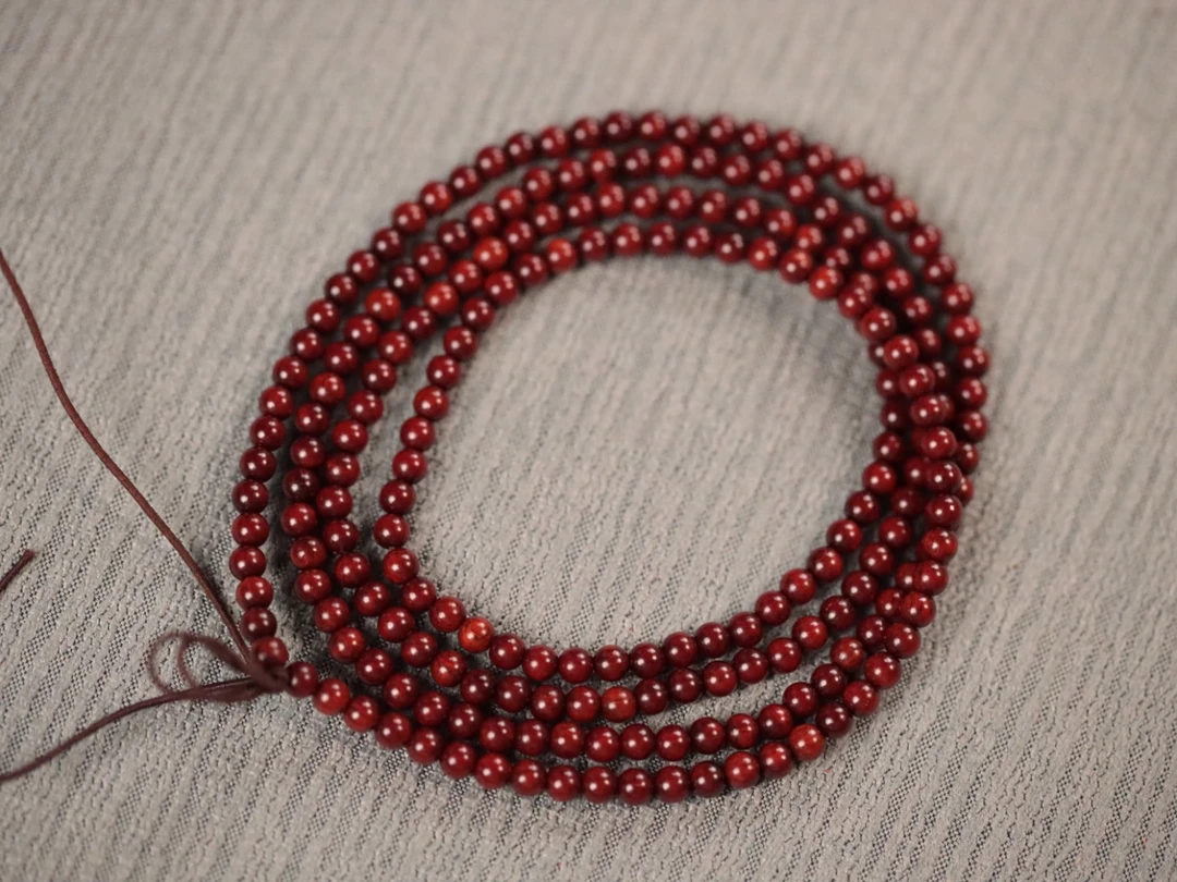 印度小叶紫檀0.4x216颗多圈手串【素串】