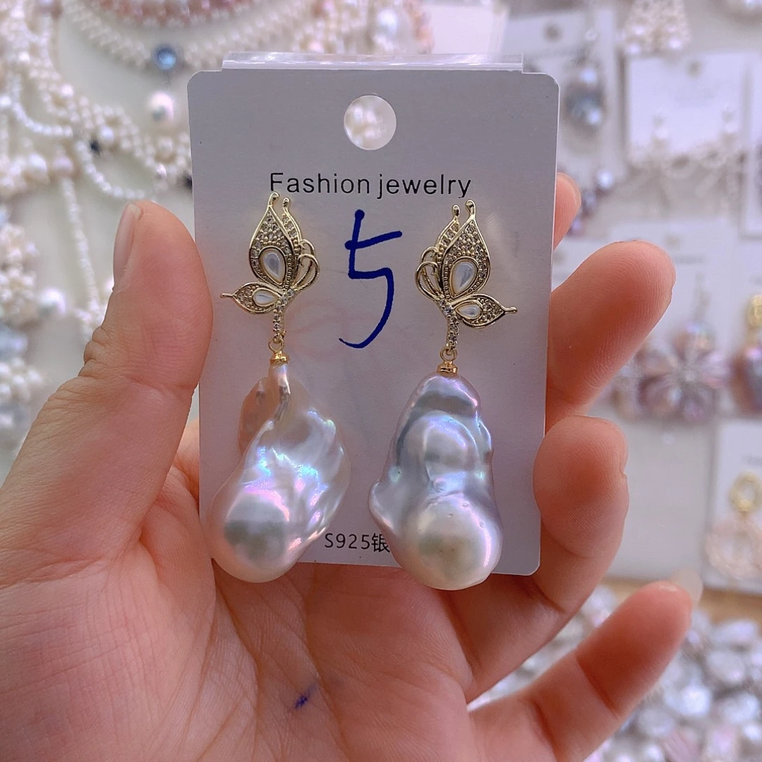 未镶嵌耳环淡水珍珠