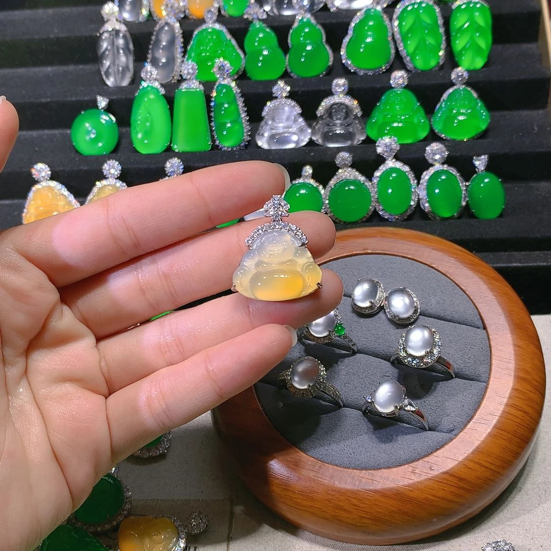 玛瑙/玉髓银S925镶嵌颈饰