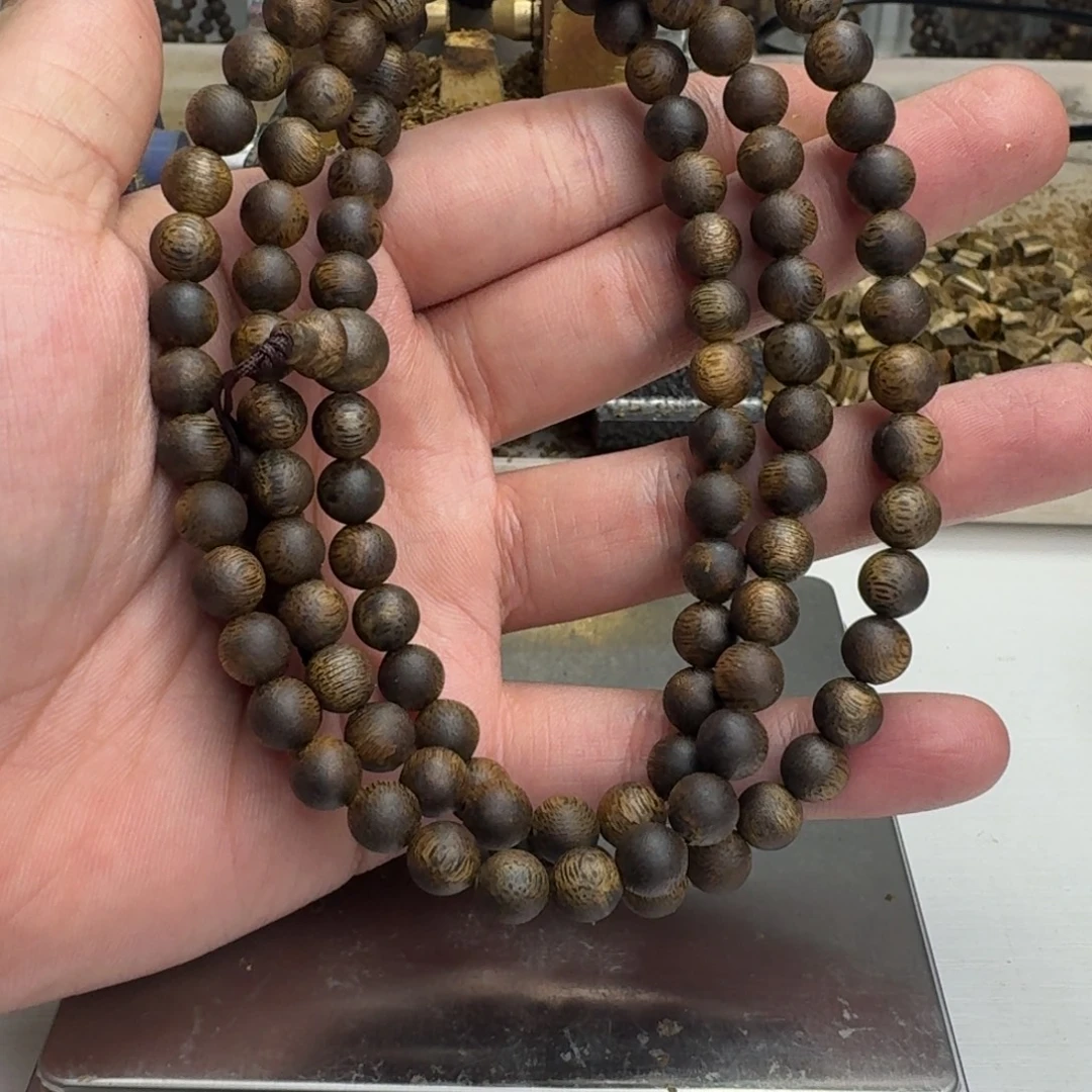 宋***门手串沉香绿奇楠沉香手串0.7规格23克+