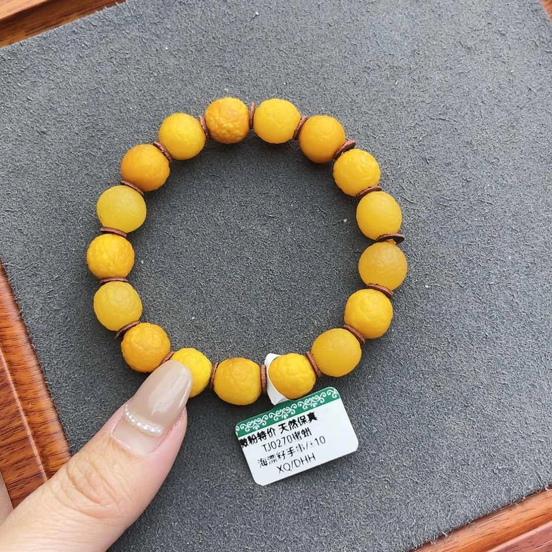 琥珀手链未镶嵌10m 海漂