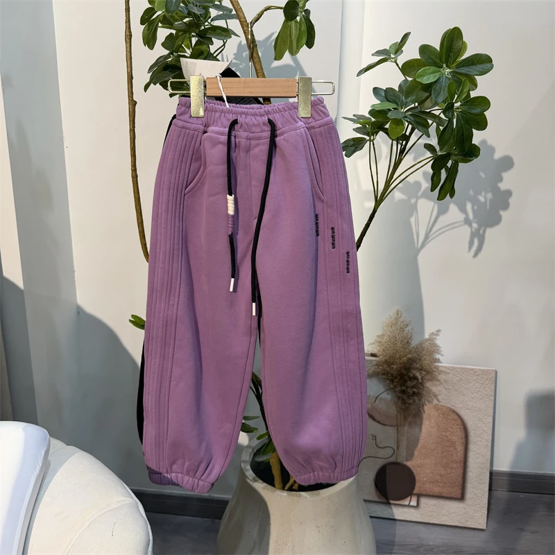 1117【熙】儿童时尚休闲加绒卫裤-39107